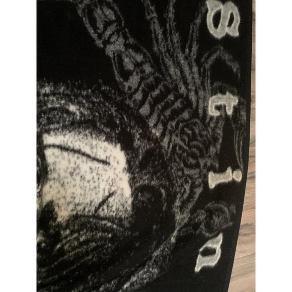Vintage Sting WWE Biederlack of America Throw 52x56" Blanket Black White - Picture 3 of 8